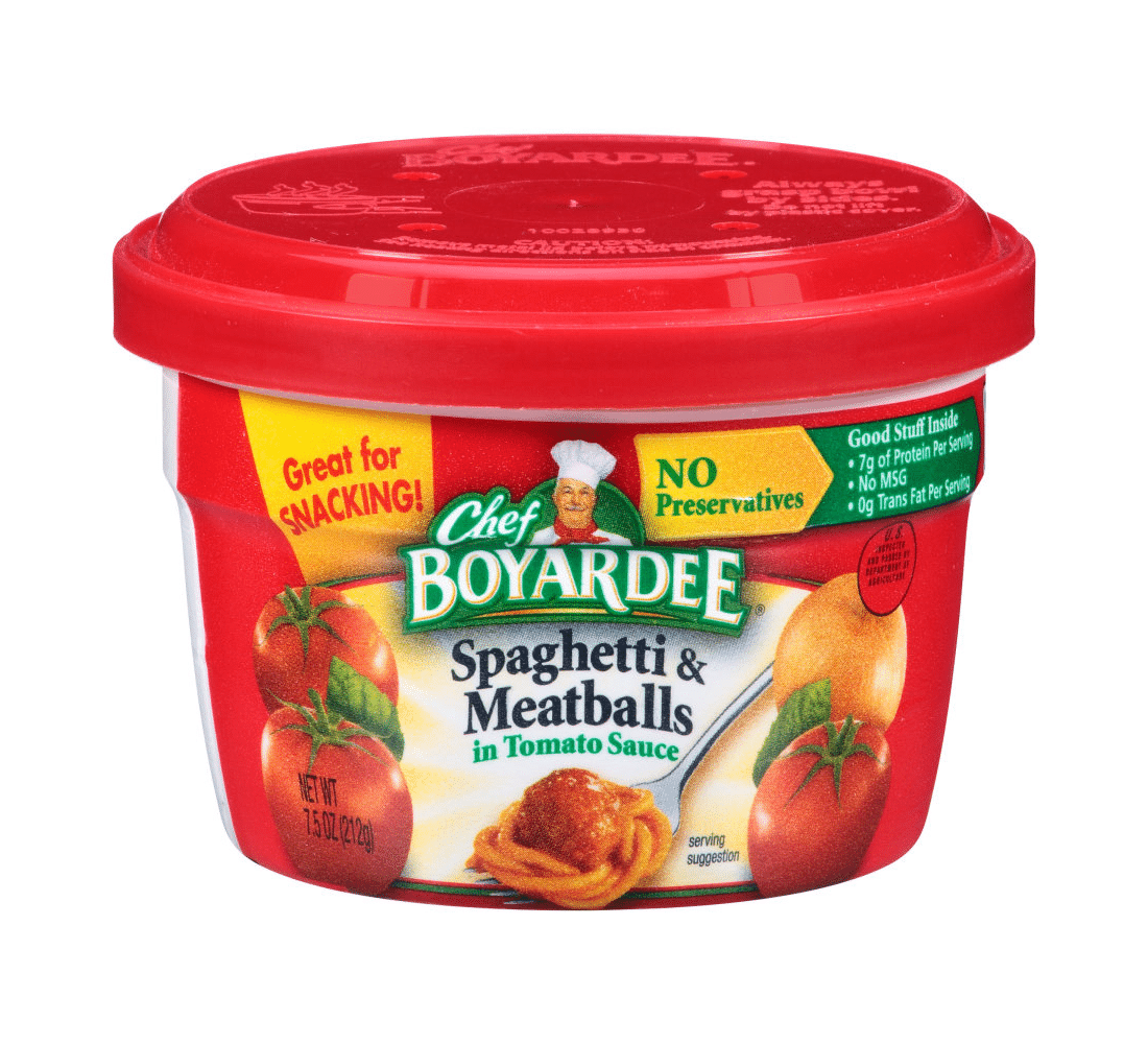 Microwaveable Spaghetti & Meatballs Bowl from Chef Boyardee | SecretMenus