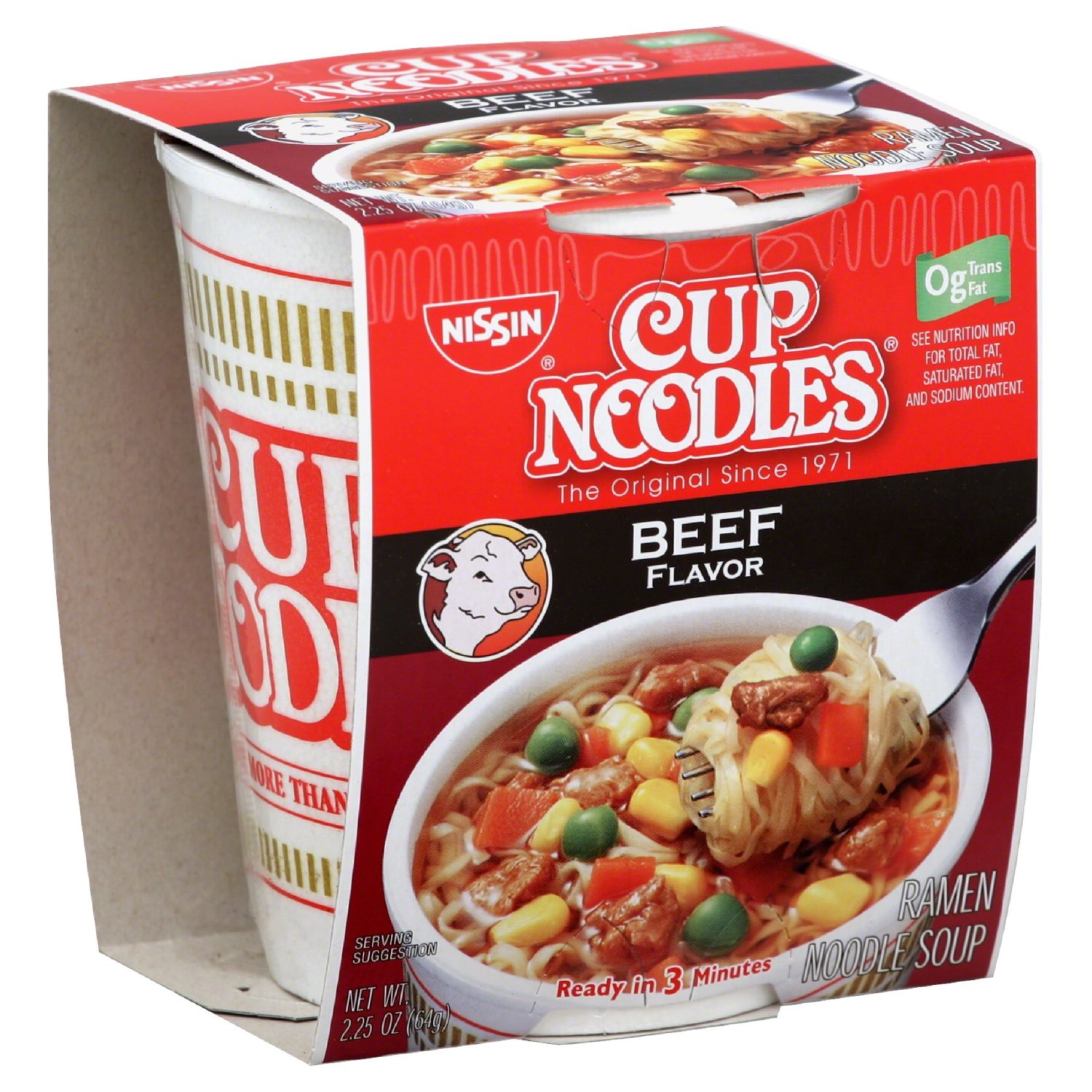 Ramen Beef Flavor Noodles Soup Cup from Nissin | Nurtrition & Price