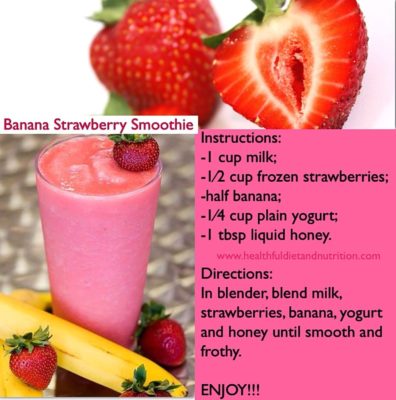 Strawberry Banana Smoothie (Medium)